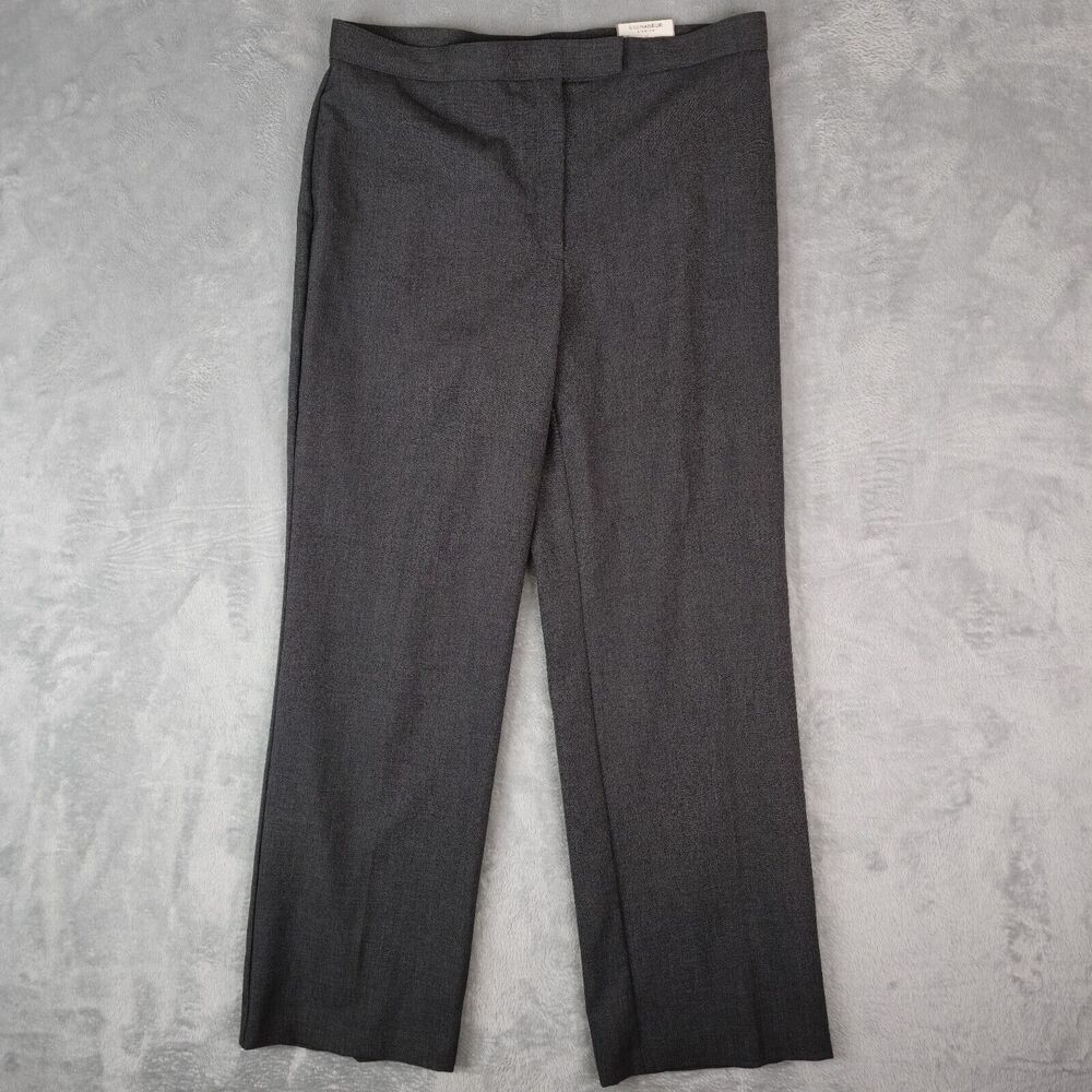 Sag Harbor Dress Pants 12 Short Slimming Solution Gray Straight Business Casual